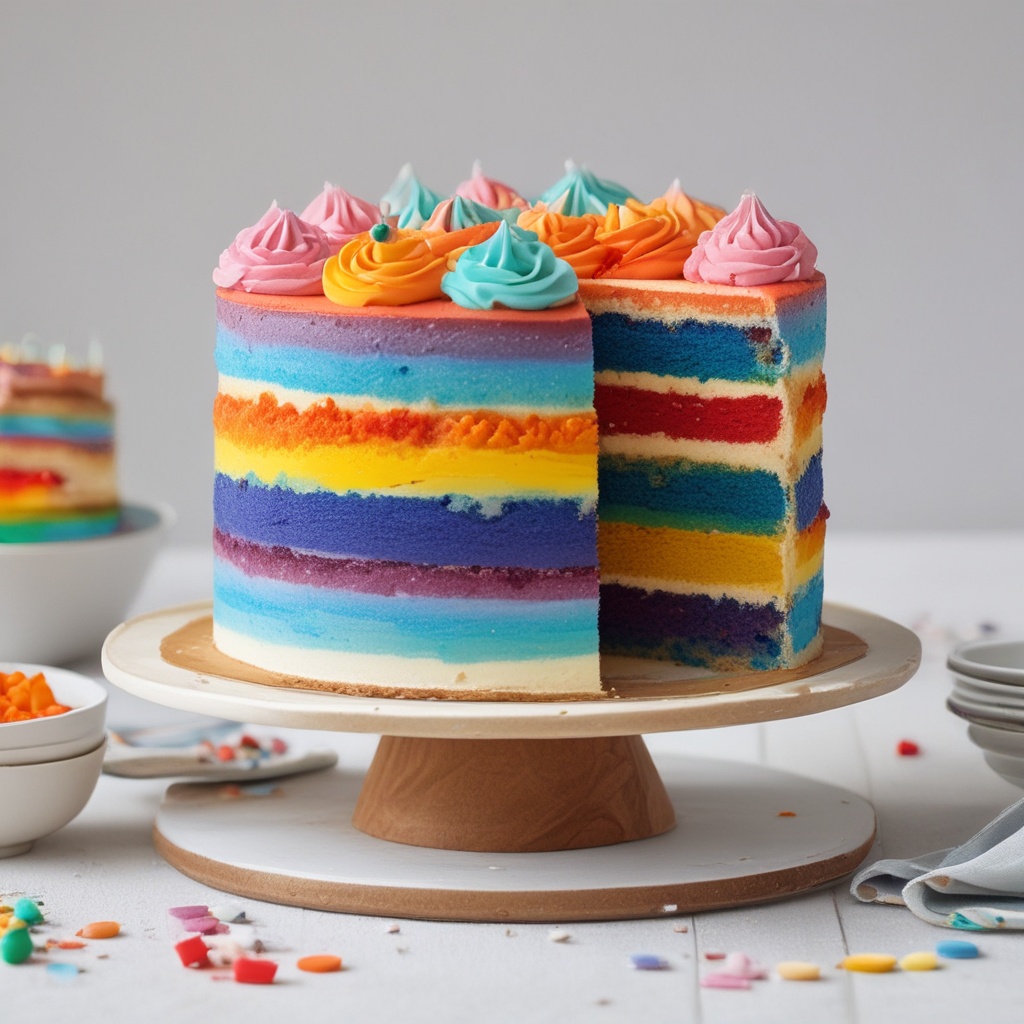 Rainbow layer cake