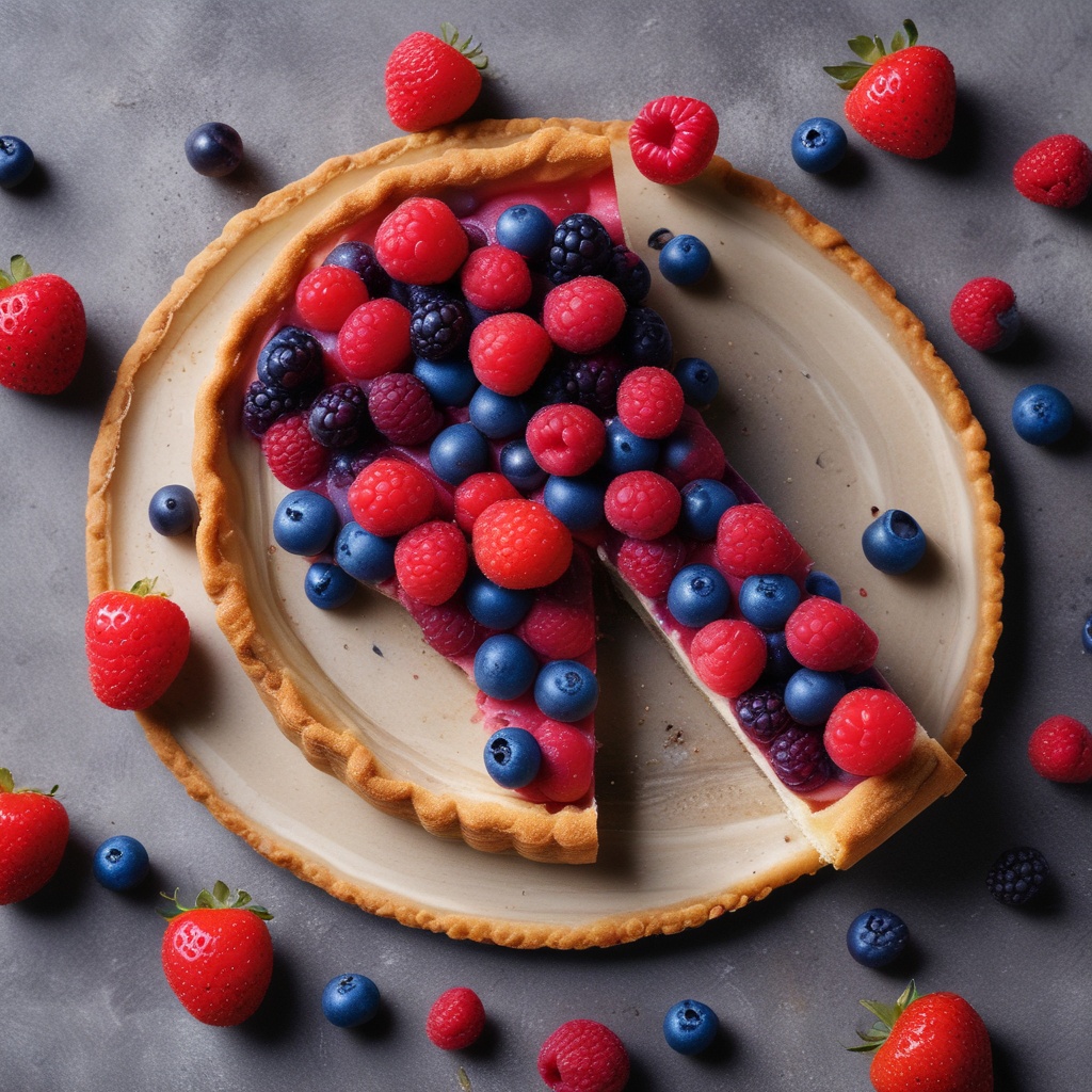 Vibrant berry tart